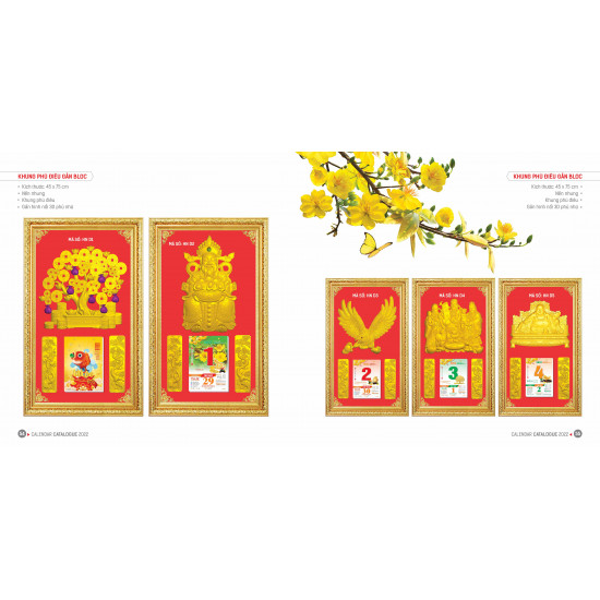 KHUNG PHÙ ĐIÊU GẮN BLOC 45x75 CM